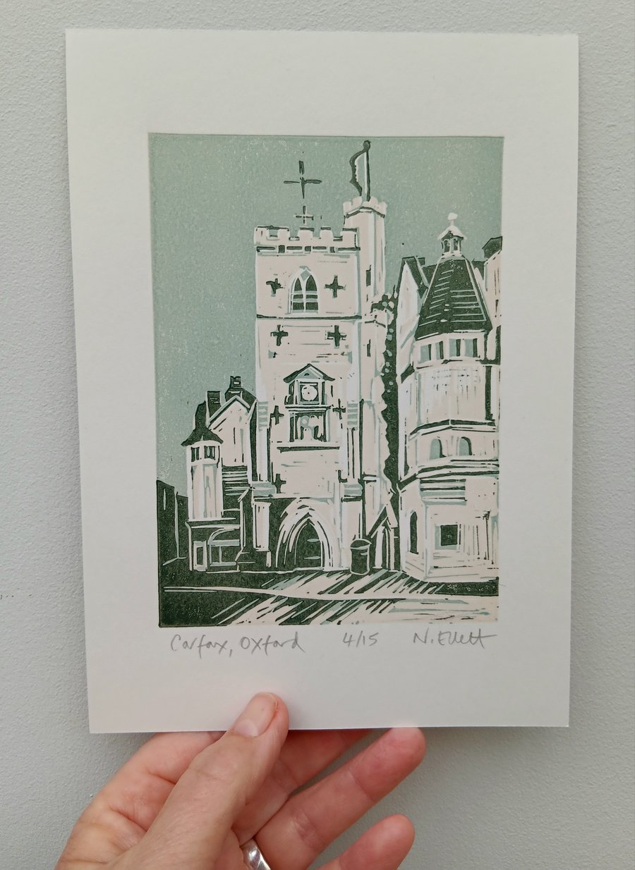 Carfax - Oxford linoprint