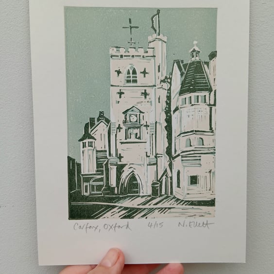 Carfax - Oxford linoprint