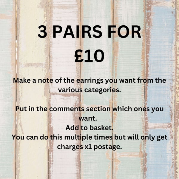 3 Pairs for Ten Pounds Area 