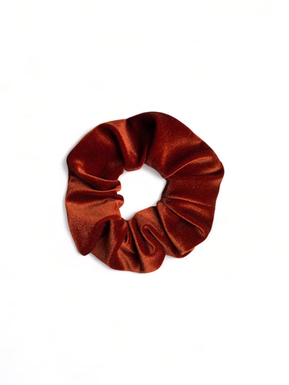 Burnt Orange Velvet Scrunchie - Large