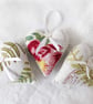 SET OF 3 LAVENDER BAGS - HEART SHAPED HAND EMBROIDERED - Image 1