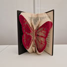 Pink butterfly book art