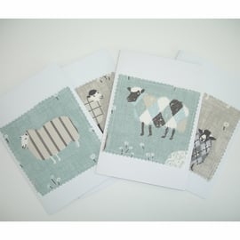 Pack of 4 Notelet Cards Sheep