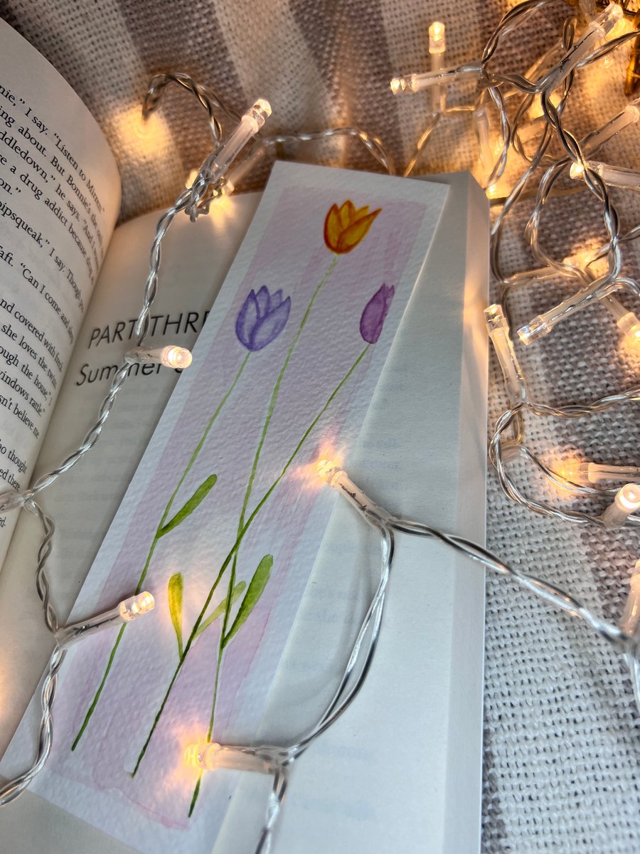Floral tulip bookmarks