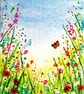 Meadow Flowers small original painting  - Image 3