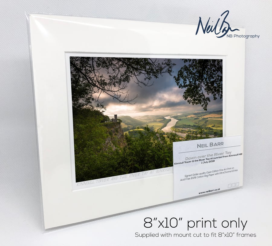 Kinnoull & The River Tay Perthshire Scotland - A5 (10" x 8") Unframed Print