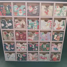 Hand decorated wooden advent calendar 