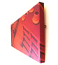 Guitar Painting - original canvas art of a red Hofner Verithin guitar - Image 4