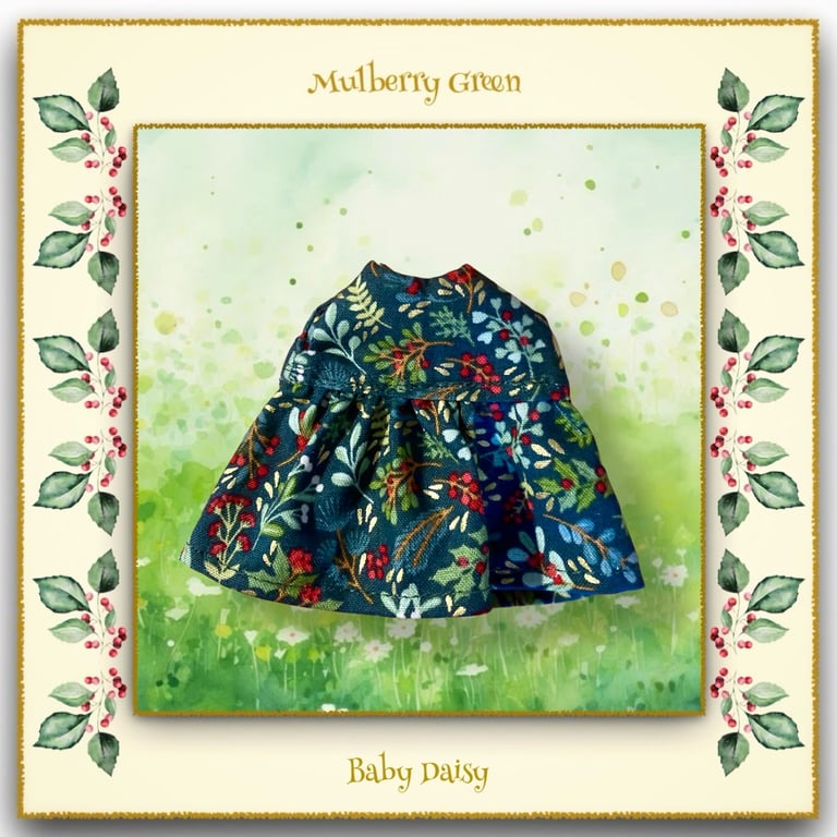 Mistletoe and Holly Dress for Baby Daisy 