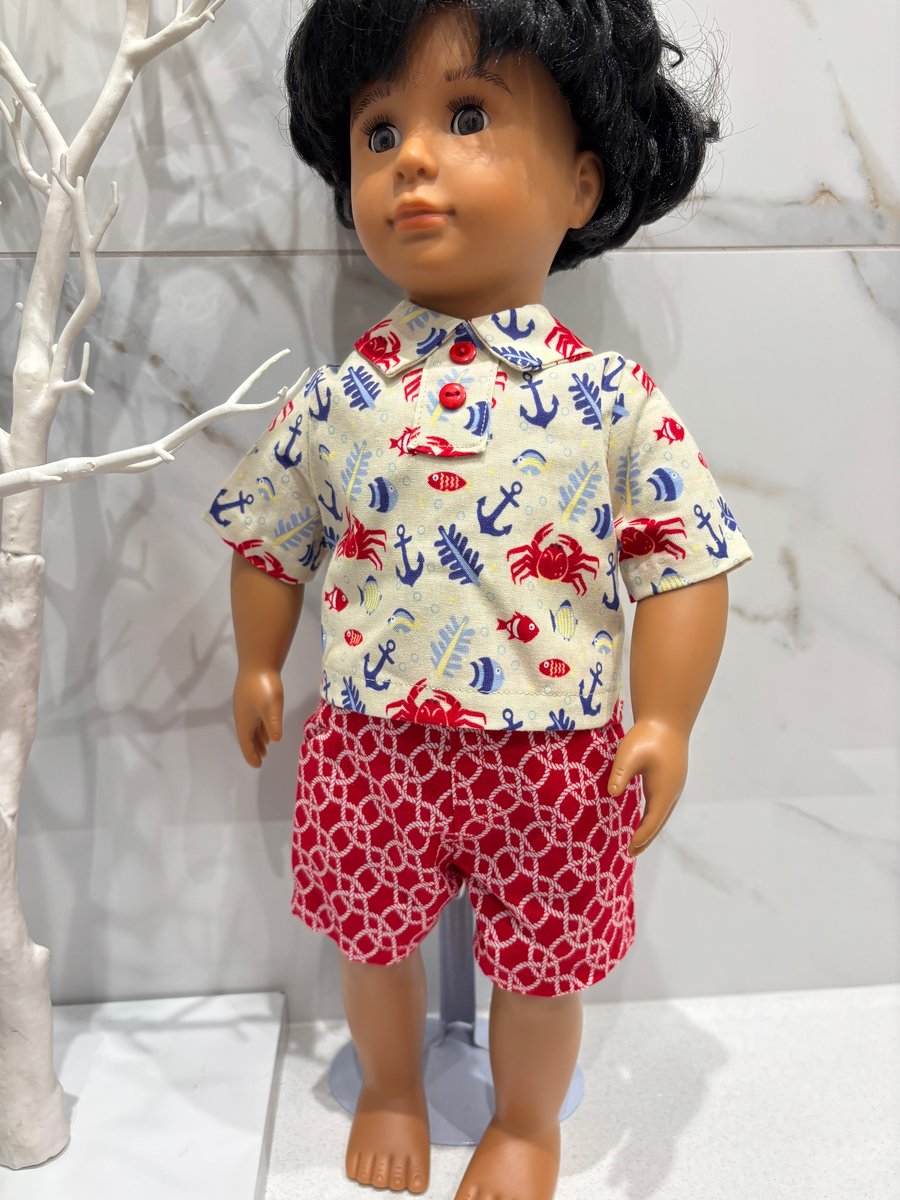 Dolls Sea Life Shorts Set