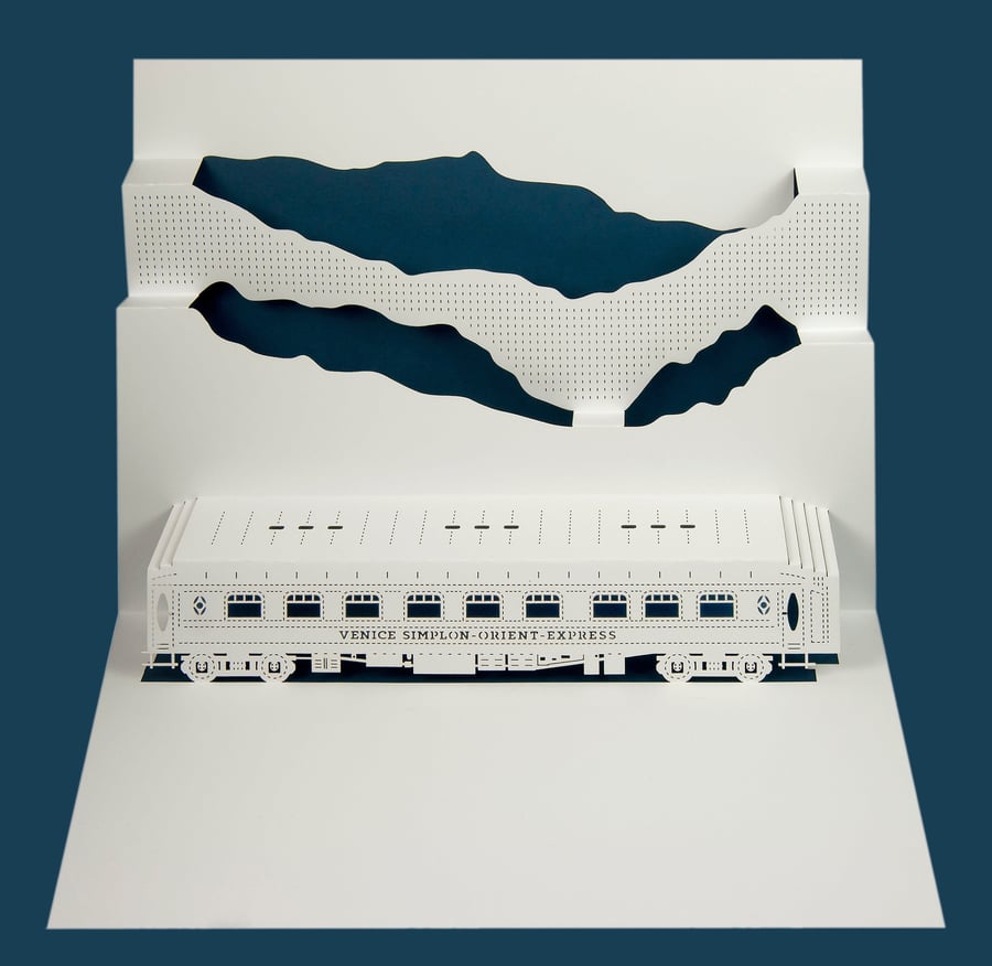 Venice Orient-Express train pop-up 3D card