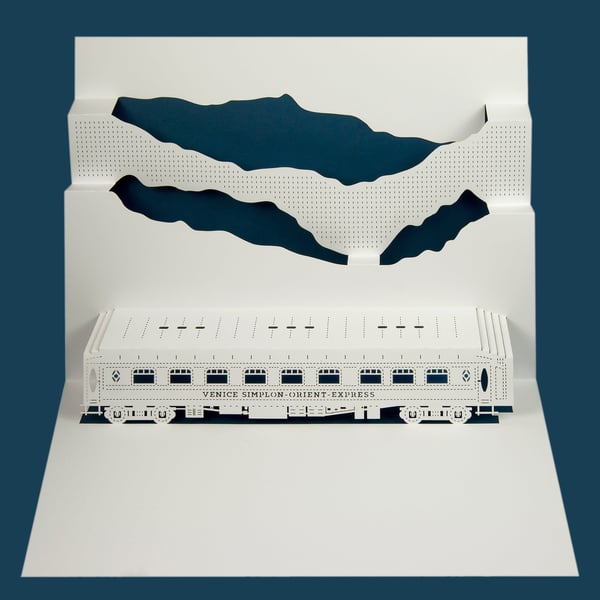 Venice Orient-Express train pop-up 3D card