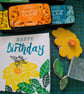 Bee theme birthday card handprinted - Image 4