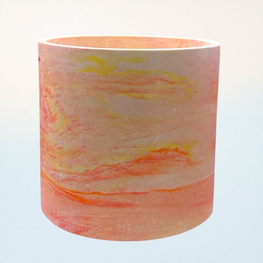  Extra Large Sunrise Plant Pot - Red Orange and Yellow 19cm Planter XLPP6