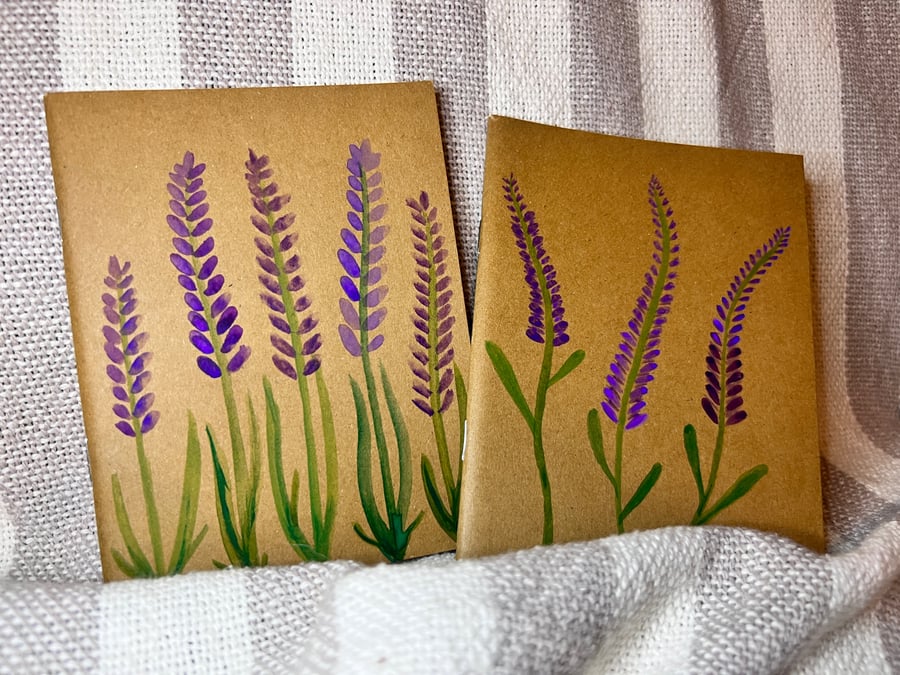 Handpainted lavender notebook
