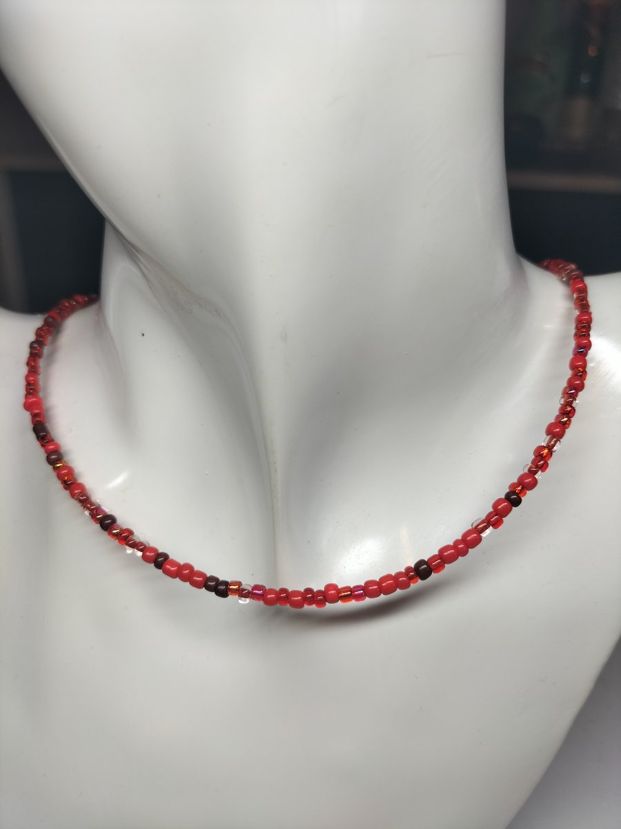 Red Beaded Choker