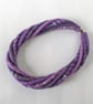 The Wrapped Twist: felted cord necklace in shades of purple - Image 2