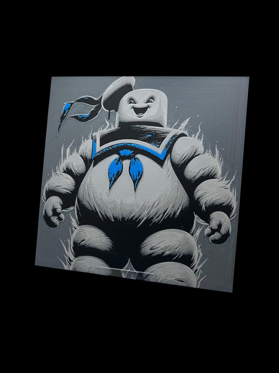 Stay Puft Marshmallow Man 3D Printed Fan, Wall Art