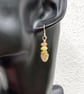 9ct gold earrings with matte spring coloured beads - Image 5