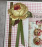 Sewing - Button and gingham card (pink) by Carolee Crafts  PB12 - 0024 - Image 3