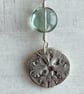 Hand made sterling silver pendant with fluorite bead. - Image 3