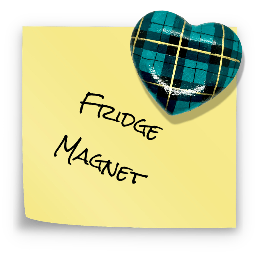 Tartan Heart Fridge Magnet