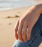 Sterling Silver Chevron Rings - Sizes L - R, Stacking Rings - Image 2