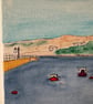 Trio of Watercolours of St. John Harbour Jersey, Channel Islands  - Image 3