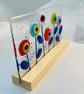 Pop art flower glass suncatcher.  - Image 7