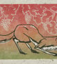 Fox linocut print - Image 2