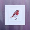'Robins Appear' 5" x 5" Mounted Print