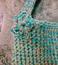 Natural jute and yarn, the Aqua coastal edition shoulder bag  - Image 2