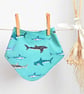 Shark Print Baby Bib Bandana Style