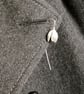 Snowdrop Pin hand made from Silver - Image 3