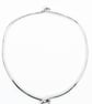 Silver Torque Oval Necklace with Knot and Hook - Image 2