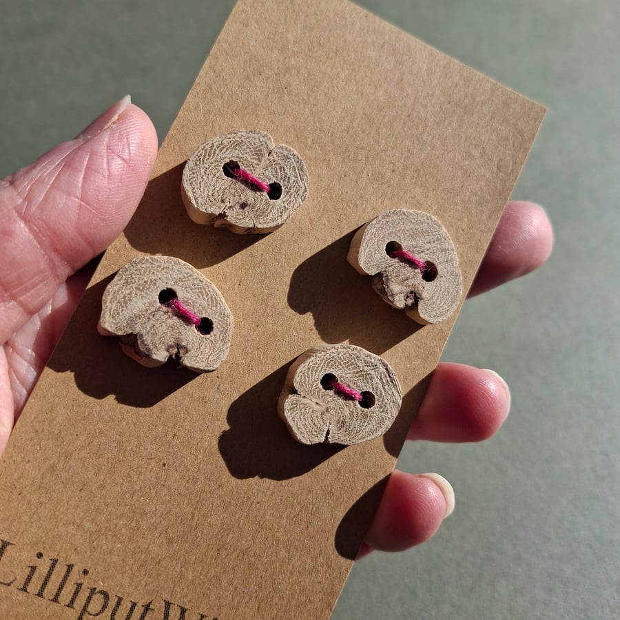 Set of Four Beachcombed Buttons