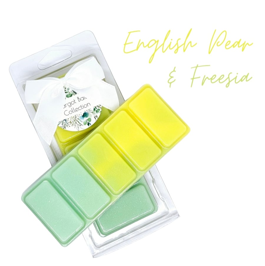 English Pear & Freesia  Wax Melts UK  50G  Luxury  Natural  Highly Scented