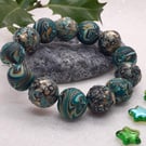 Festive polymer clay bracelet
