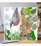 Nuthatch collage greeting card - Image 1