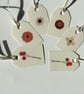 Gift tags. Set of 6 flower gift tags. Ref 181. 