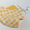 Medium double layered, washable and adjustable yellow face mask