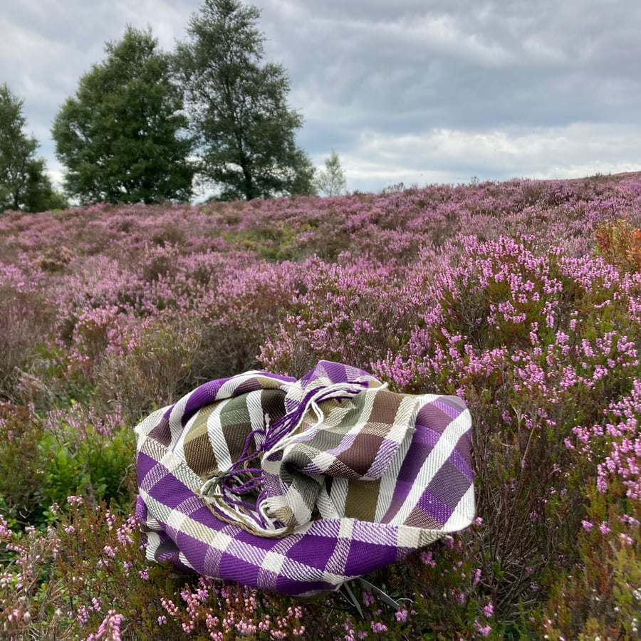 Moorland Colour Chart No1 Handwoven Linen and Cotton Scarf