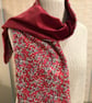 Liberty of London Print Long Scarf.Cotton Tana Lawn and Velvet   - Image 3