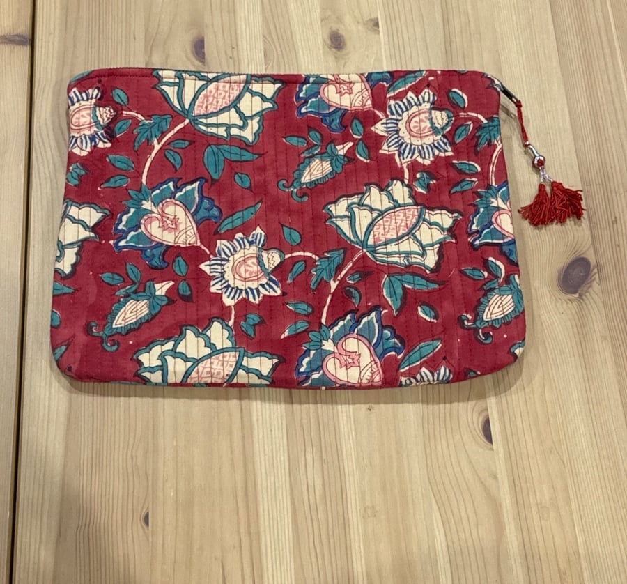 Padded Cotton Laptop Case 13.5 inches