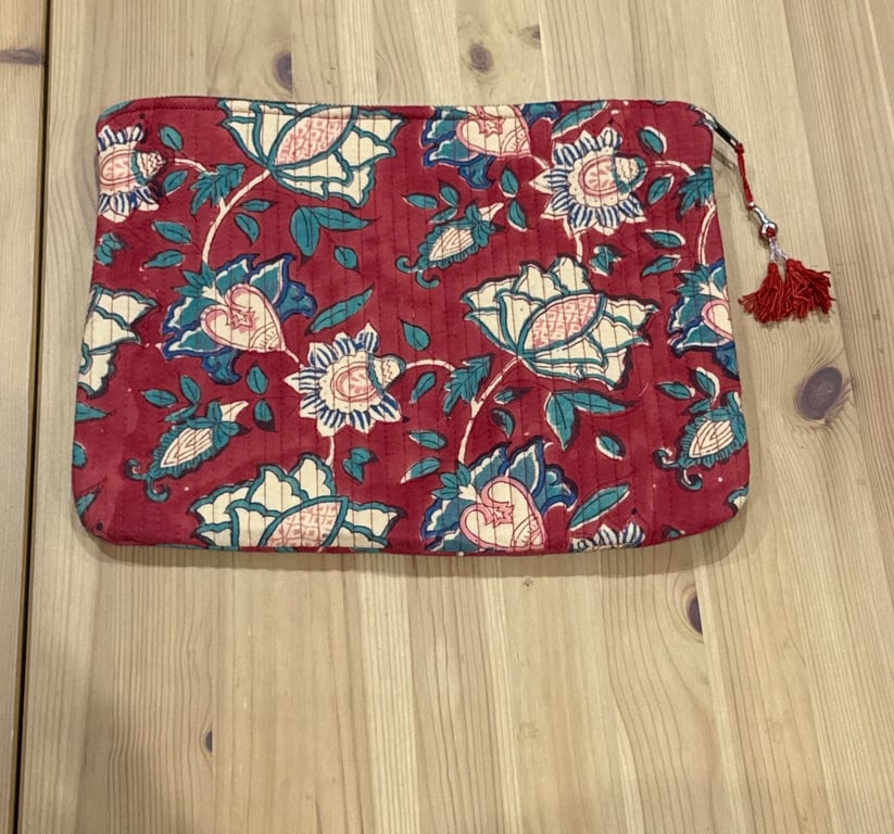 Padded Cotton Laptop Case 13.5 inches