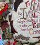 Christmas Wreath Decoration Home Display. Holly and the Ivy in Tweeds & Cotton. - Image 4