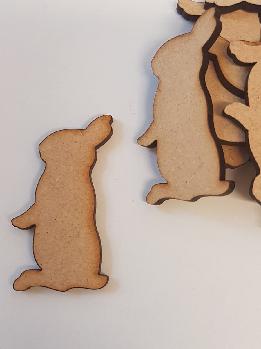 MDF Bunny Rabbit B 5cm 15 x Laser cut wooden Folksy
