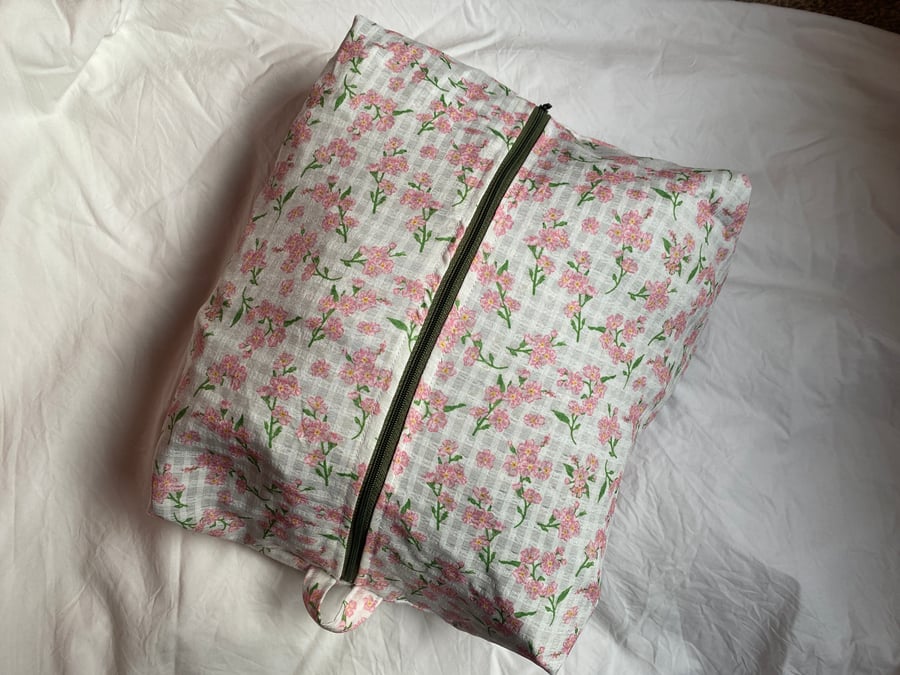 Pink floral packing cube