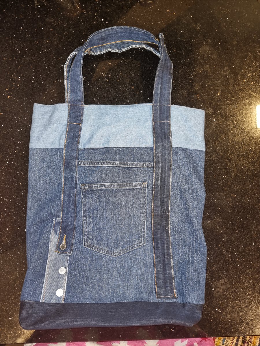 Upcycled jeans tote bag