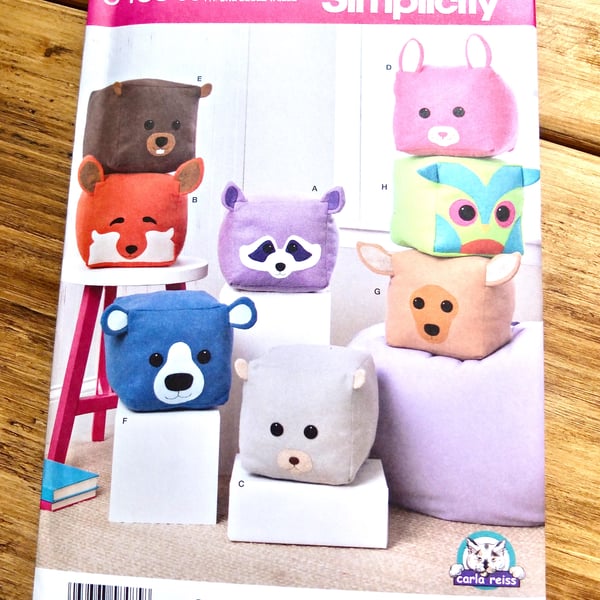 Brand New Simplicity Paper Pattern 8485 - Stuffed Cube Animals